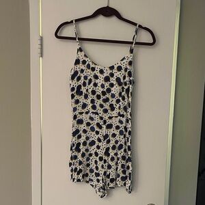 & Other Stories Blue and White Polka Dot Romper